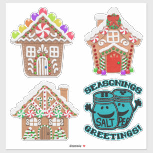 Sticker Felt Look Gingerbread Maisons Style d'applicatio