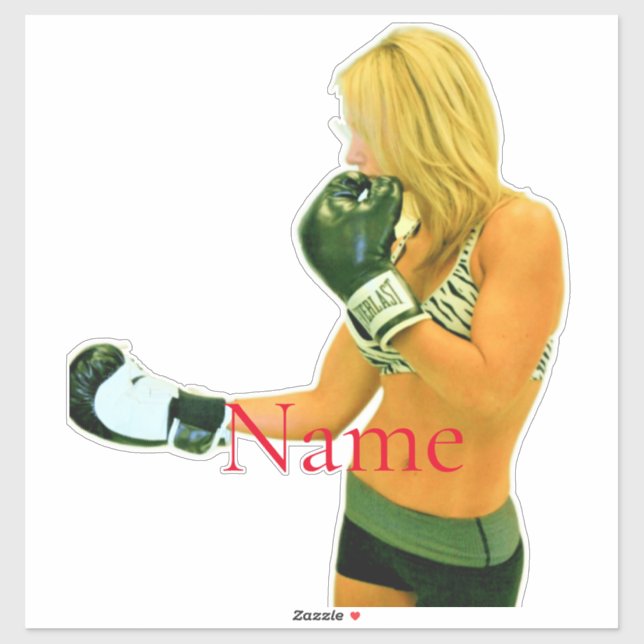 Sticker Female Fitness Model boxing Thunder_Cove (Feuille)