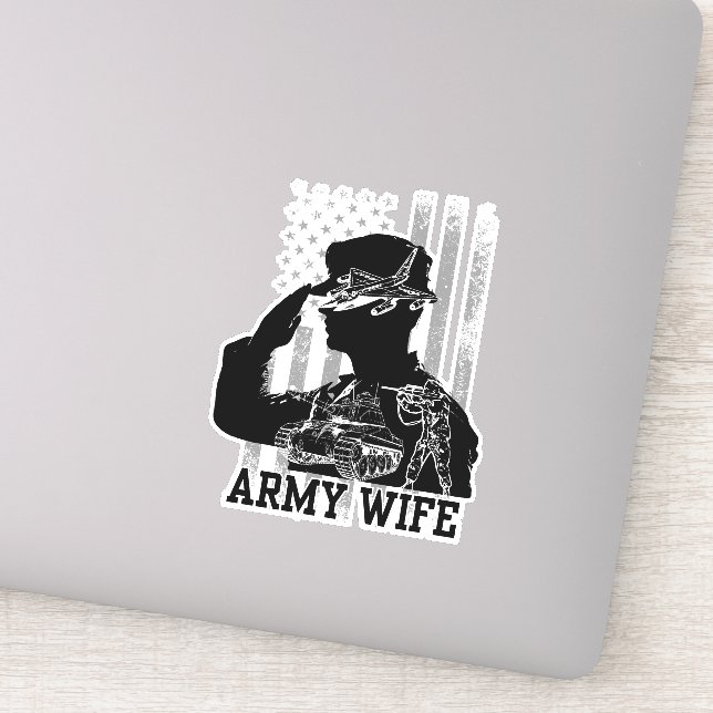 Sticker Femme de l'armée (Détail)