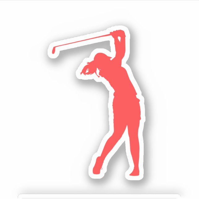 Sticker Femme Golfer (Devant)