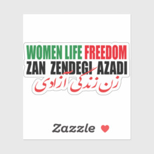 Sticker Femme Liberté de vie Iran Zan Zendegi Azadi Perse