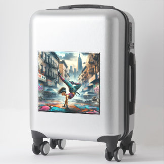 Sticker Femmes en action de Breakdancer Silhouette de New 