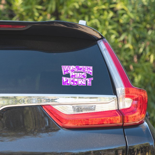 Sticker Femmes Qui Chassent Du Décal De Vinyle - Violet (Côté voiture)