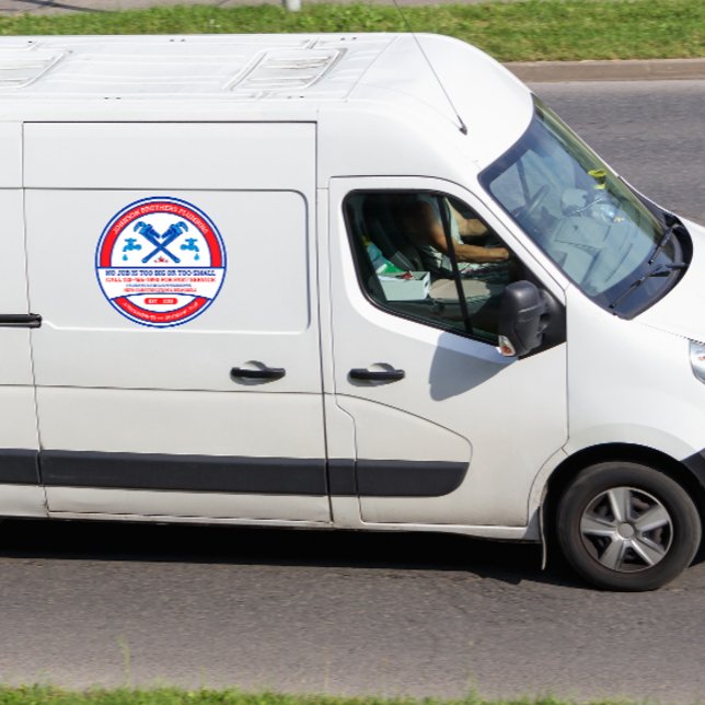 Sticker Fenêtre Entreprise de l'entrepreneur en plomberie  (Créateur téléchargé)