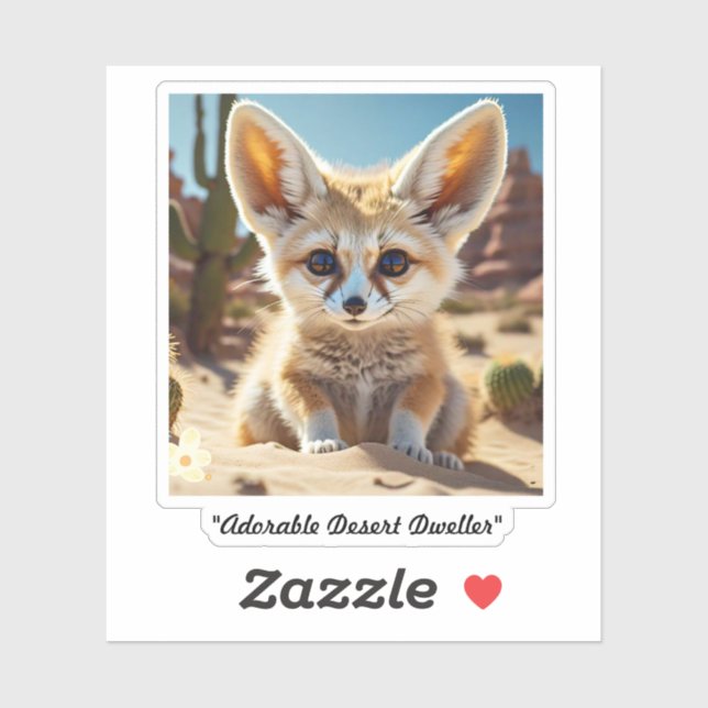 Sticker "Fennec Fox Appeal" (Feuille)