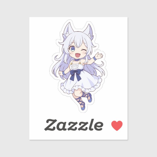 Sticker Fenrys Chibi Style Fanart (Feuille)