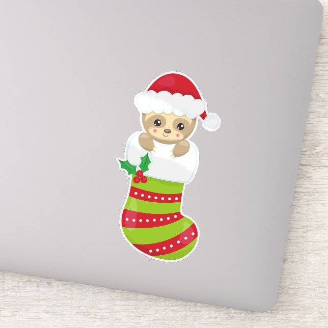 Sticker Fente de Noël, Réservoir de Noël, Chapeau de Noël (Détail)