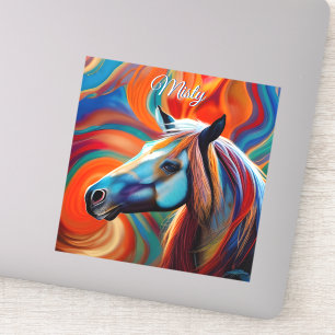 Sticker Fermer Cheval head *personnaliser*