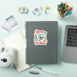 Sticker Festive Christmas Spirit Design<br><div class="desc">Un autocollant plein de joie avec l'expression "Ayourself A Joyeux Petit Noël" décoré d'éléments festifs comme des flocons de neige,  des cloches et des saints. Parfait pour ajouter une touche de joie à toute célébration ou décoration de Noël.</div>
