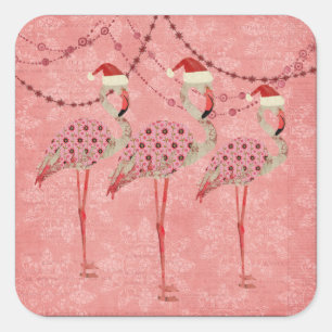 Sticker Festive Flamants roses Rose
