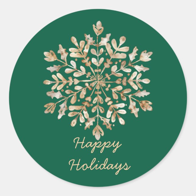 Sticker Festive Gold Snowflake (Devant)