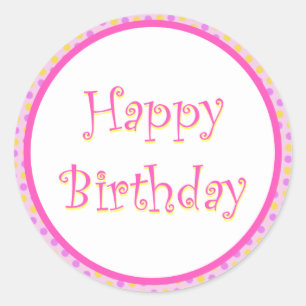 Sticker Festive Happy Birthday