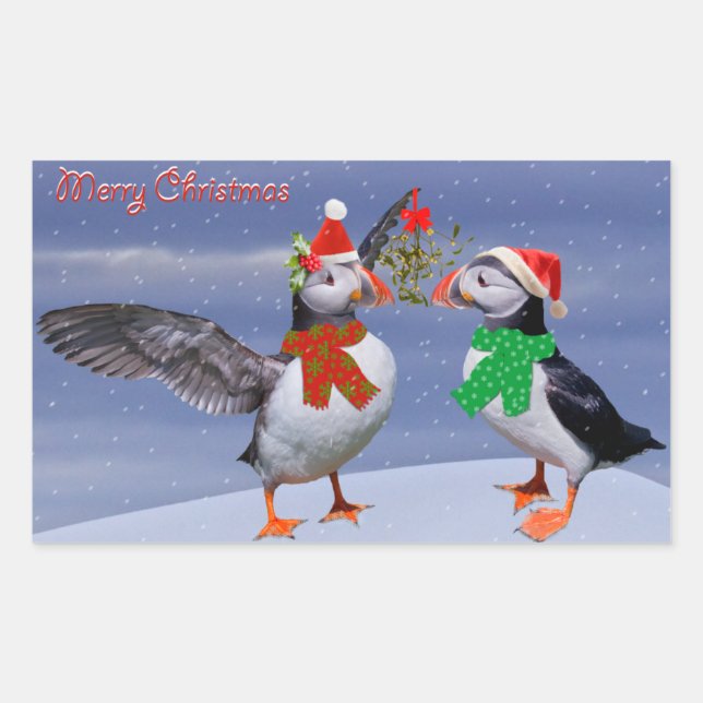 Sticker Festive Puffins (Devant)