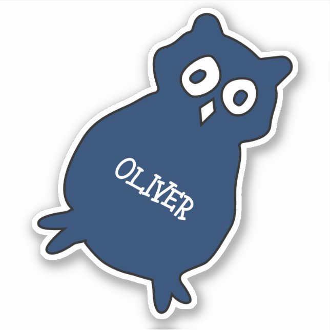 Sticker Fête d'anniversaire de la Chouette Cute Favoriser (Devant)