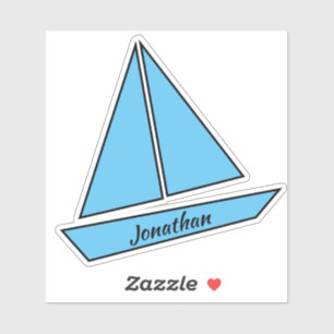 Sticker Fête d'anniversaire du bateau à voile