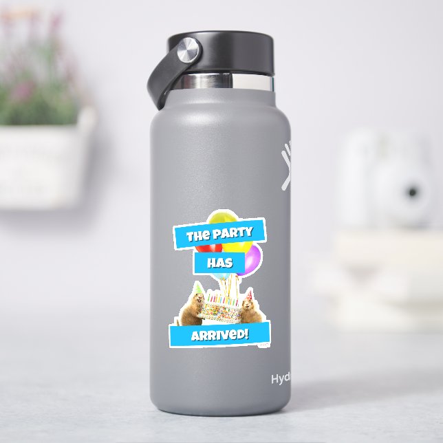 Sticker Fête d'anniversaire du chien de prairie (HydroFlask)