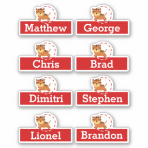 Sticker Fête d'anniversaire du cirque pour les noms de ti