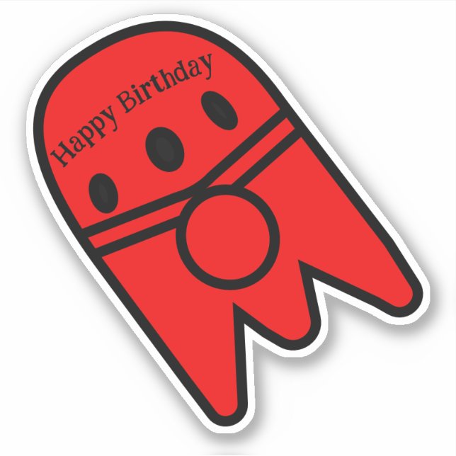 Sticker Fête d'anniversaire Rocketship (Devant)