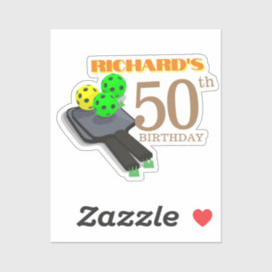 Sticker Fête d'anniversaire sportive sur le thème du pickl