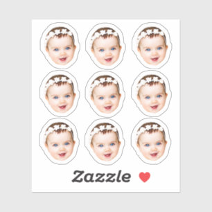 Sticker Fête de Visage Personnalisée Favorisera les Décora