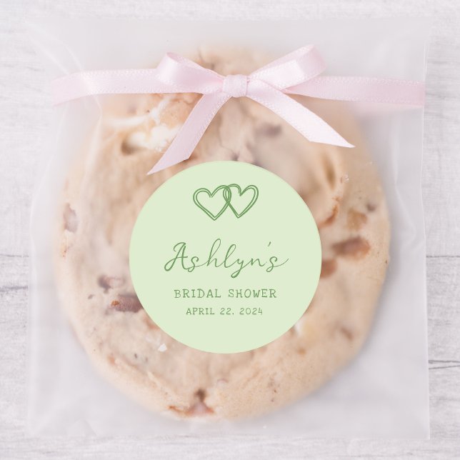 Sticker Fête des mariées Coeur Vert Tirée À La Mai (Créateur téléchargé)