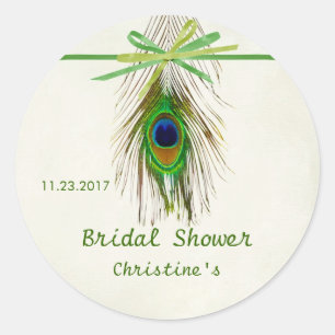 Sticker Fête des mariées en plumes de paon