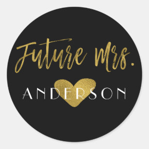 Sticker Fête des mariées Gold Foil Future Mme