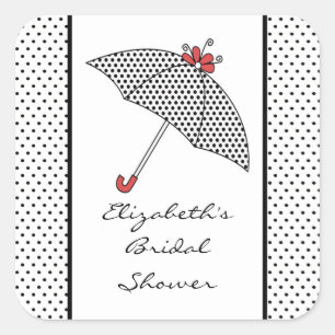 Sticker Fête des mariées parapluie