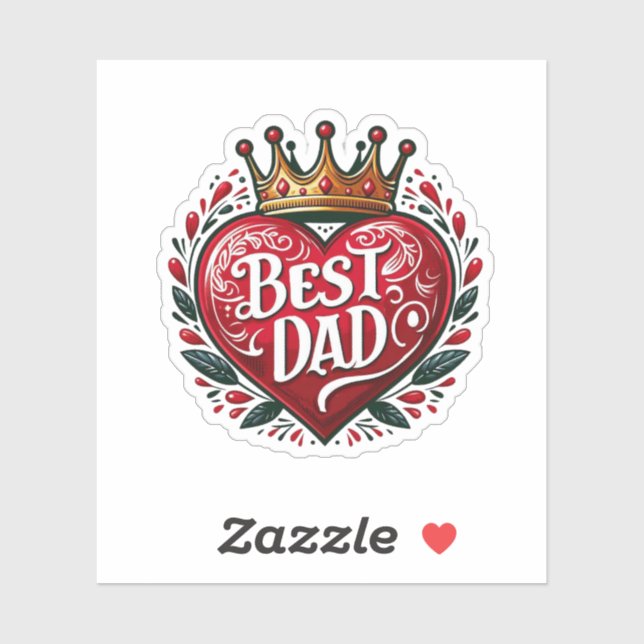 Sticker Fête du Père : Meilleur papa (Feuille)