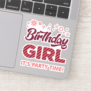 Sticker Fête Fille Princesse Fille de la Couronne