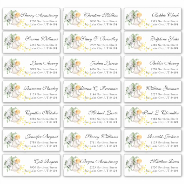 Sticker Fêtes religieuses Aquarelles Angels (Devant)