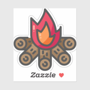 Sticker feu de camp