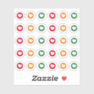 Sticker Feu de circulation à code couleur de distance soci