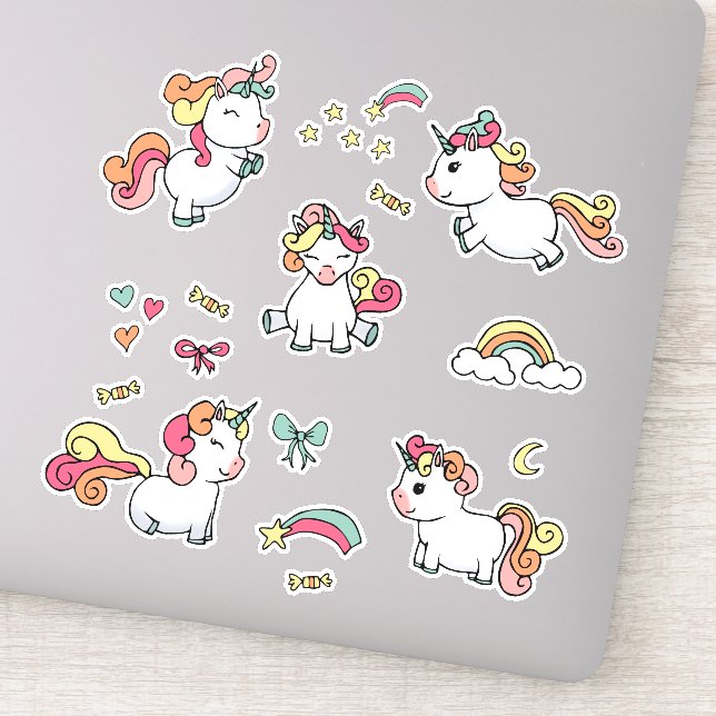 Sticker Feuille autocollante Unicorn (Détail)