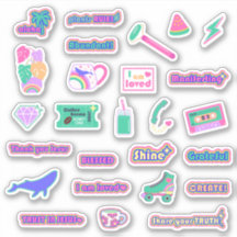 Feuille d'autocollant en vinyle à coupure personna