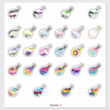 Feuille d'autocollant Potions de fierté