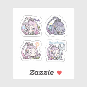 Sticker Feuille d'autocollants Aino Genshin Impact 4 pièce