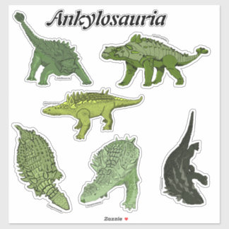 Sticker Feuille d'autocollants Ankylosauria