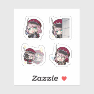 Sticker Feuille d'autocollants Charlotte Genshin Impact 4 