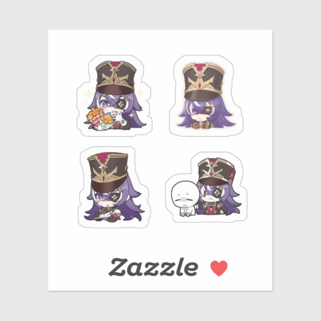 Sticker Feuille d'autocollants Chevreuse Genshin Impact 4  (Feuille)