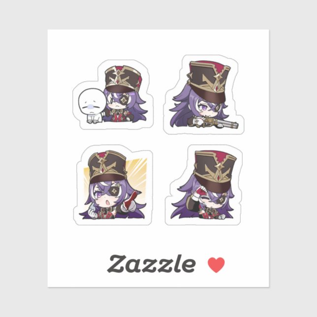 Sticker Feuille d'autocollants Chevreuse Genshin Impact 4  (Feuille)