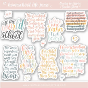 Sticker Feuille d'autocollants Citations Inspirantes de l'
