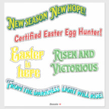 Feuille d'autocollants de Pâques mignonnes