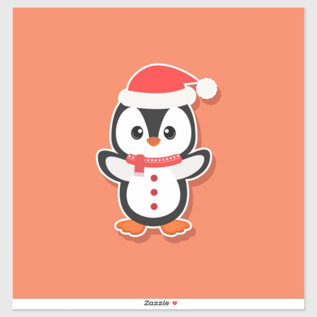 Sticker Feuille d'autocollants de pingouin mignon Taille : (Feuille)