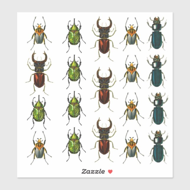 Sticker Feuille d'autocollants découpés en vinyle de Beetl (Feuille)