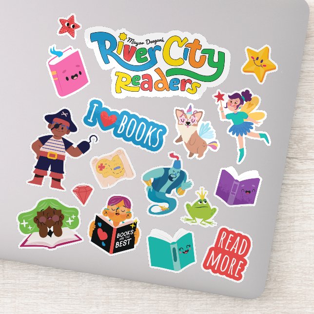 Sticker Feuille d'autocollants des lecteurs de River City (Détail)