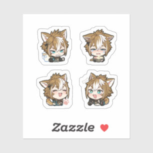 Sticker Feuille d'autocollants Gorou Genshin Impact 4 pièc