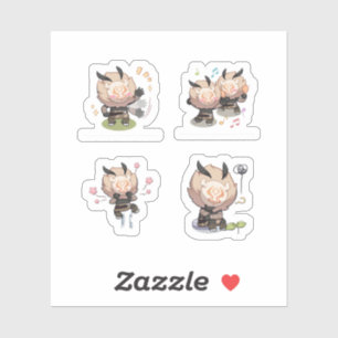 Sticker Feuille d'autocollants Hilichurl Genshin Impact 4 