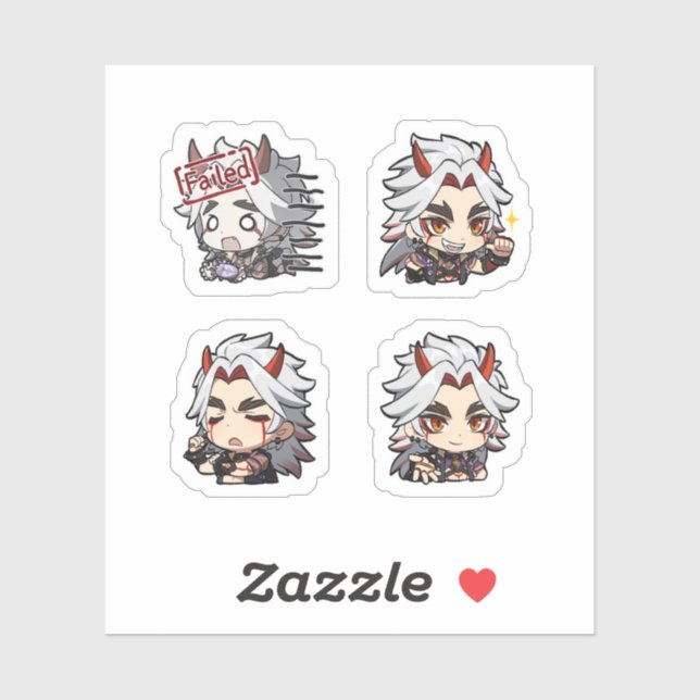 Sticker Feuille d'autocollants Itto Genshin Impact 4 Pack (Feuille)