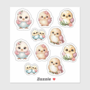Sticker Feuille d'autocollants Little Birds